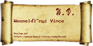 Wesselényi Vince névjegykártya