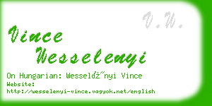 vince wesselenyi business card